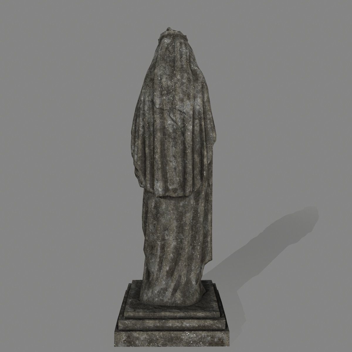 Woman  Statue Low-poly 3D model_5