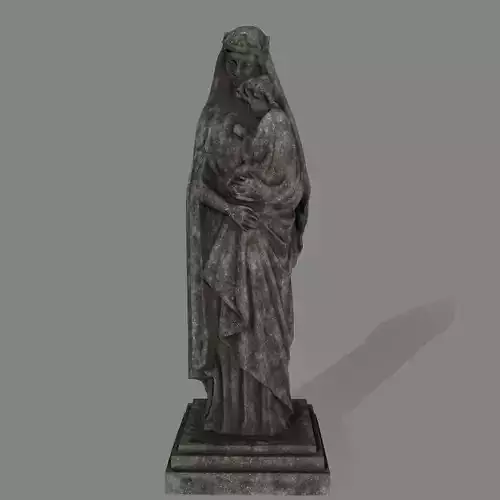 Woman  Statue Low-poly 3D model