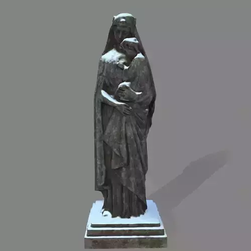 Woman  Statue Low-poly 3D model
