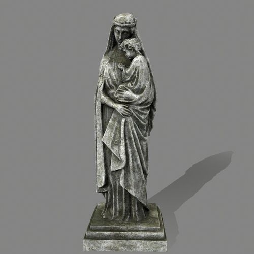 Woman  Statue Low-poly 3D model