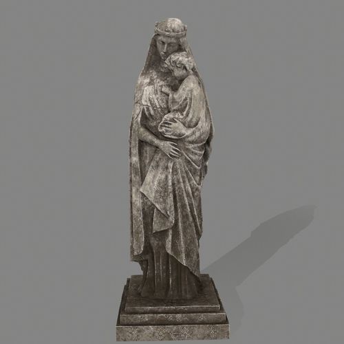Woman Statue Low-poly 3D model