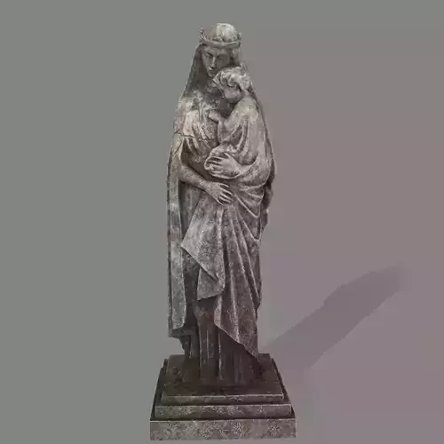 Woman Statue Low-poly 3D model