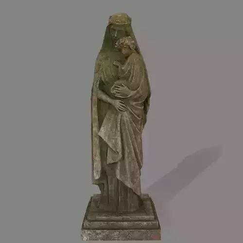 Woman  Statue Low-poly 3D model