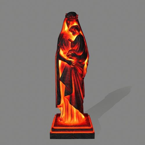 Woman Statue Low-poly 3D model