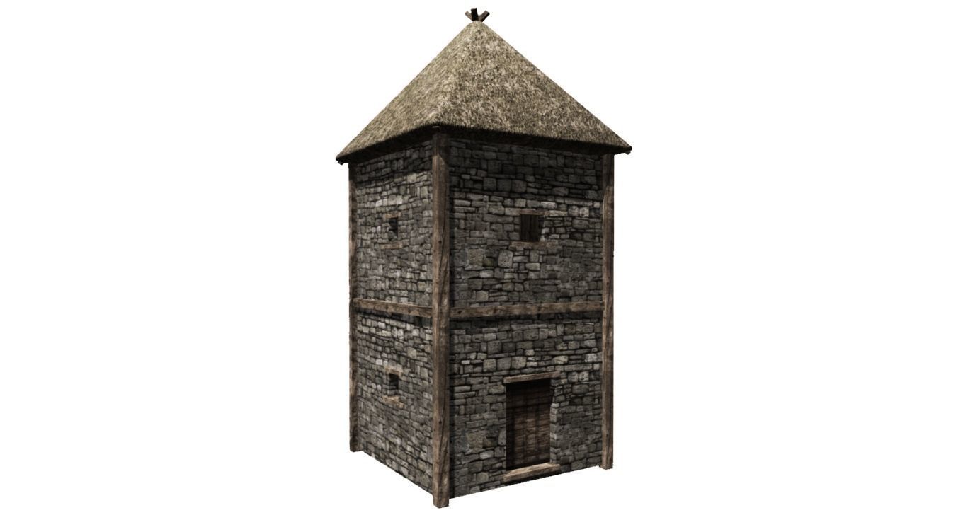 Medieval building pack Low-poly 3D model_3