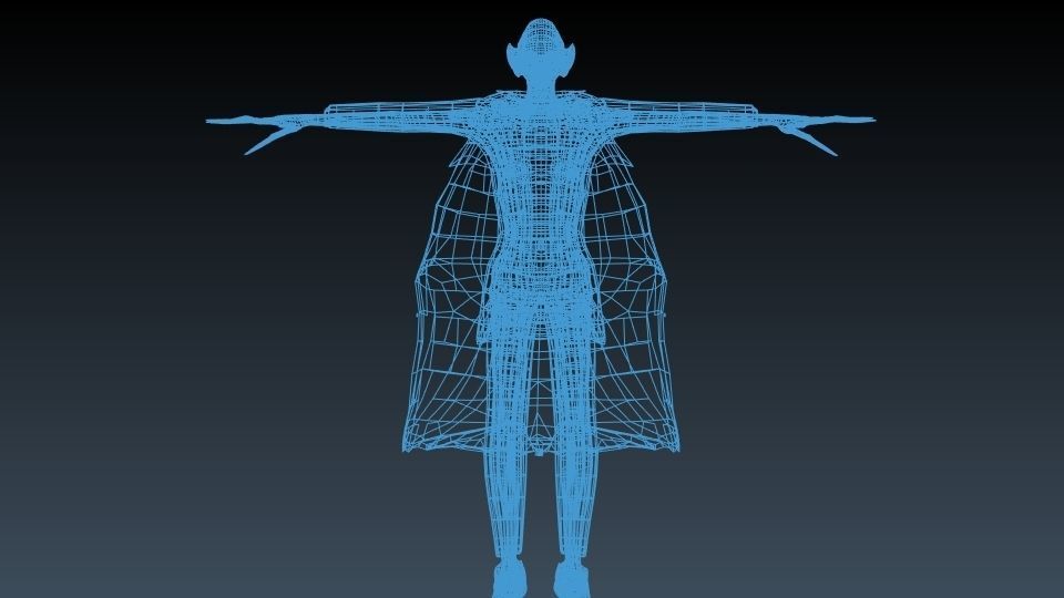 Simple Vampire Model Low-poly 3D model_4