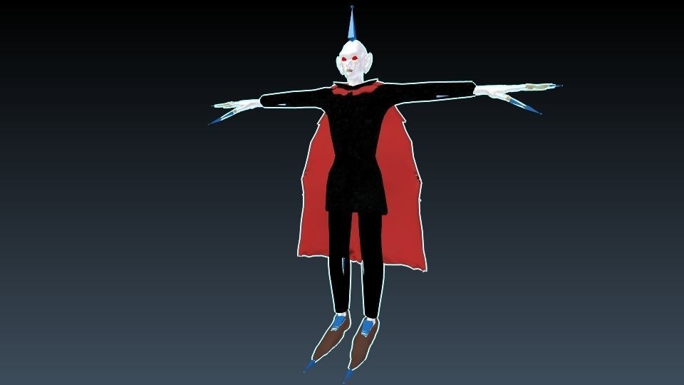 Simple Vampire Model Low-poly 3D model_3
