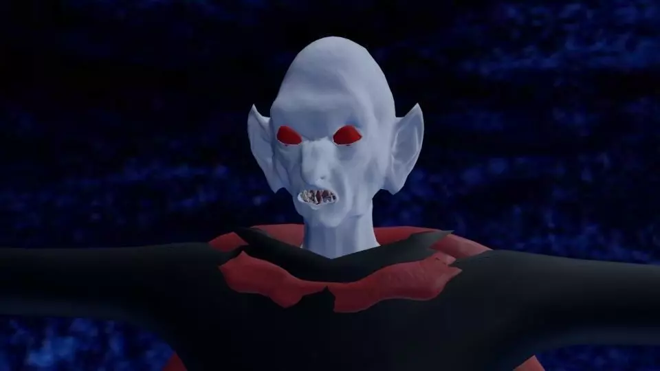 Simple Vampire Model Low-poly 3D model_0