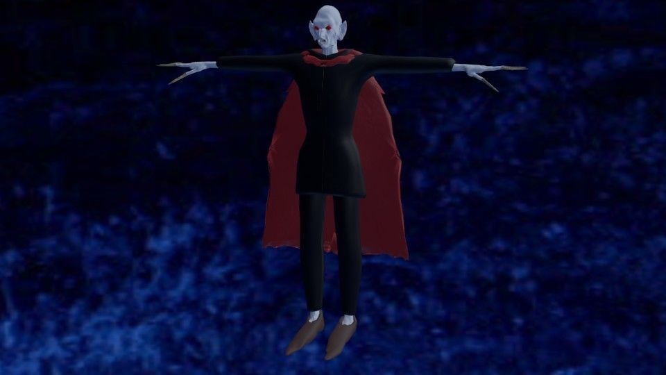 Simple Vampire Model Low-poly 3D model_1