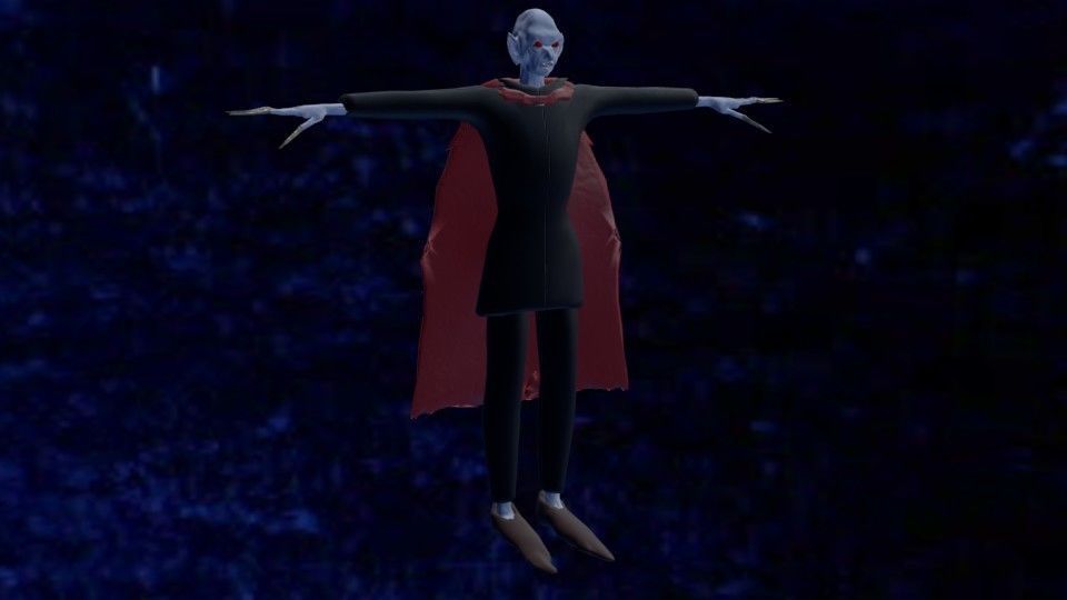Simple Vampire Model Low-poly 3D model_2