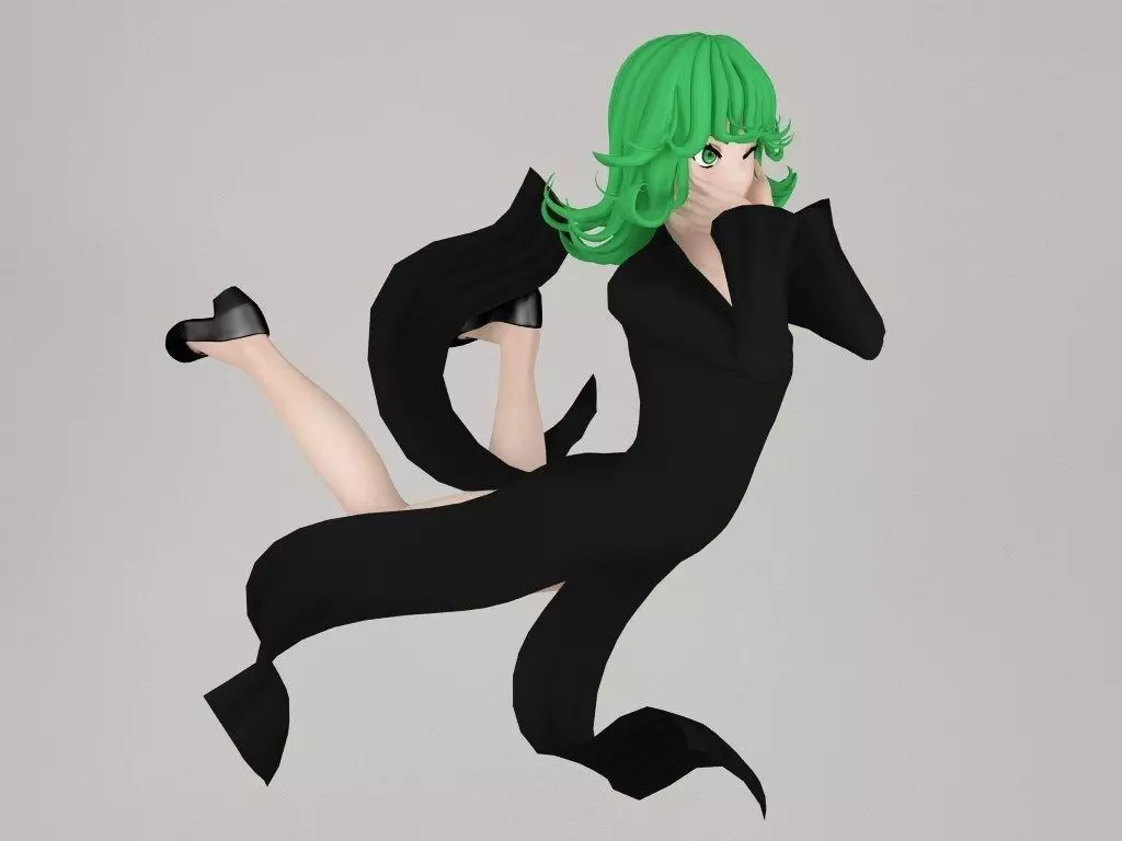 Tatsumaki anime girl pose 03 3D model