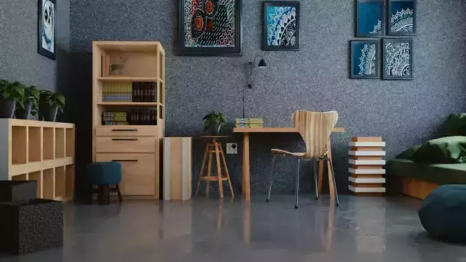 comfortable study room