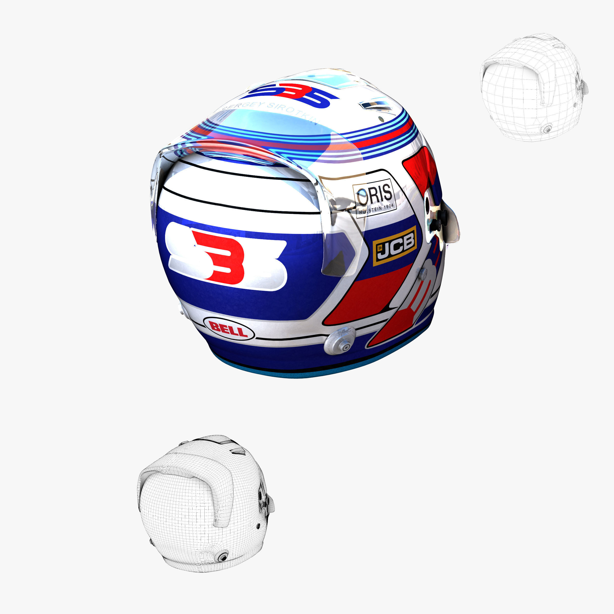 Sirotkin helmet 2018 Low-poly 3D model_1