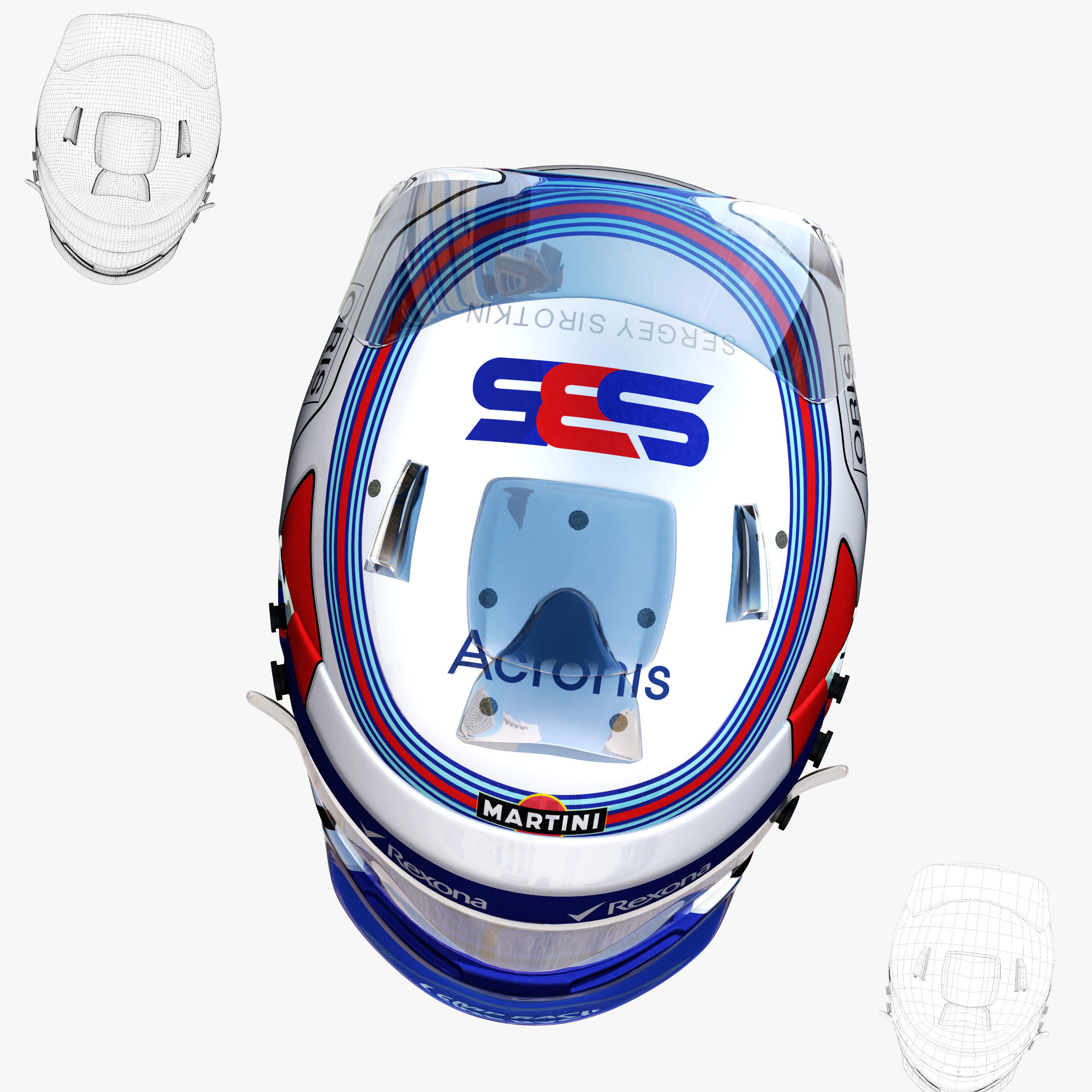 Sirotkin helmet 2018 Low-poly 3D model_6