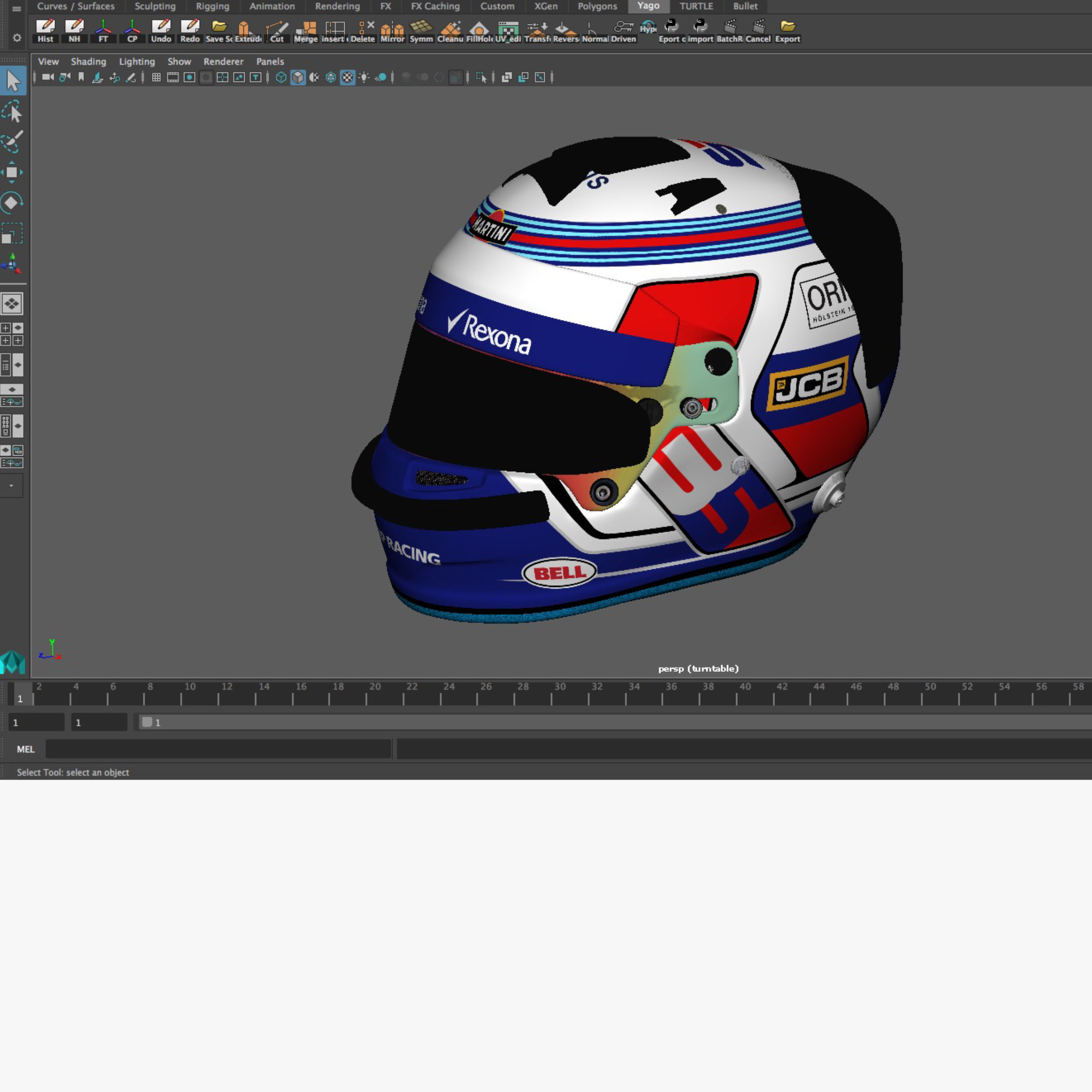 Sirotkin helmet 2018 Low-poly 3D model_12