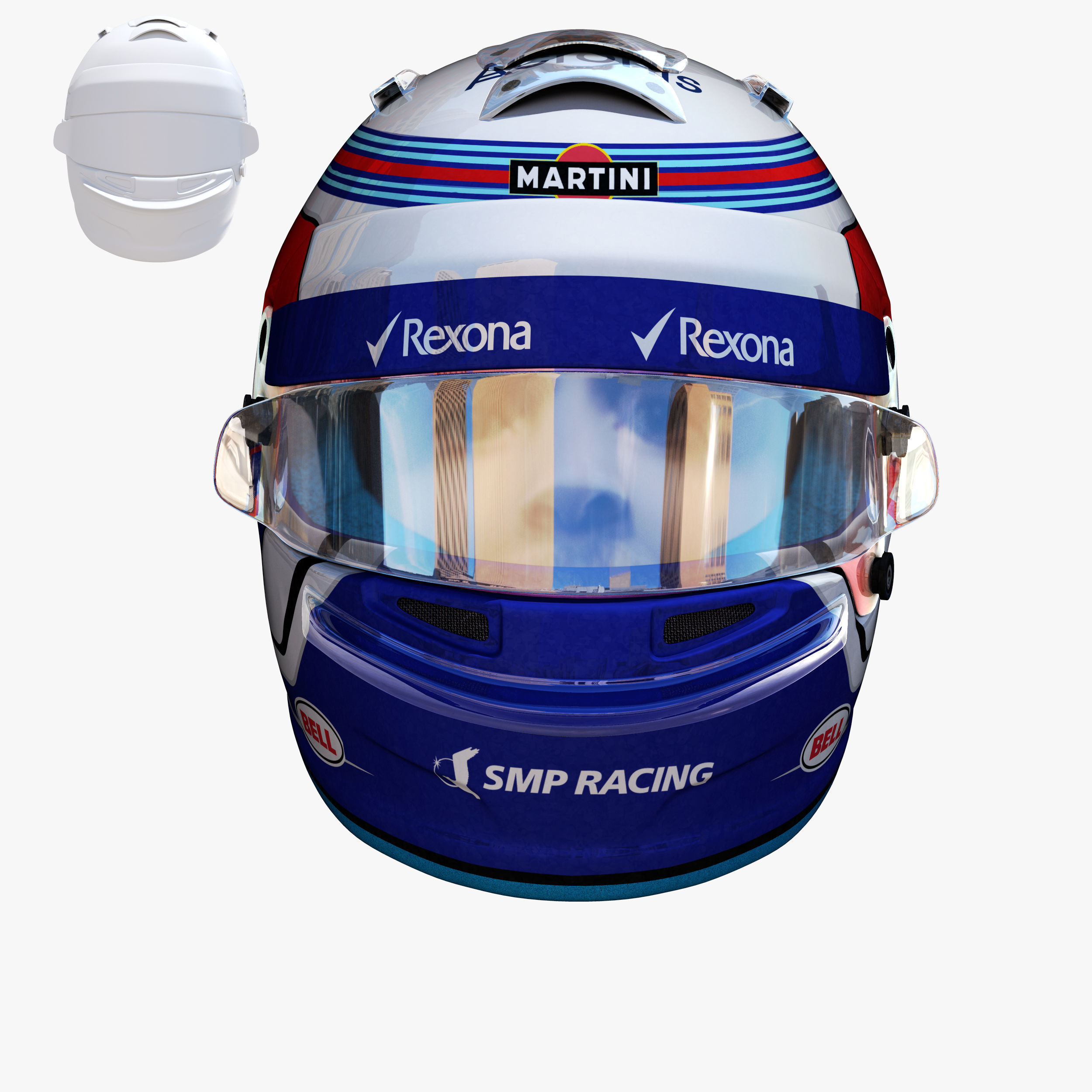 Sirotkin helmet 2018 Low-poly 3D model_4