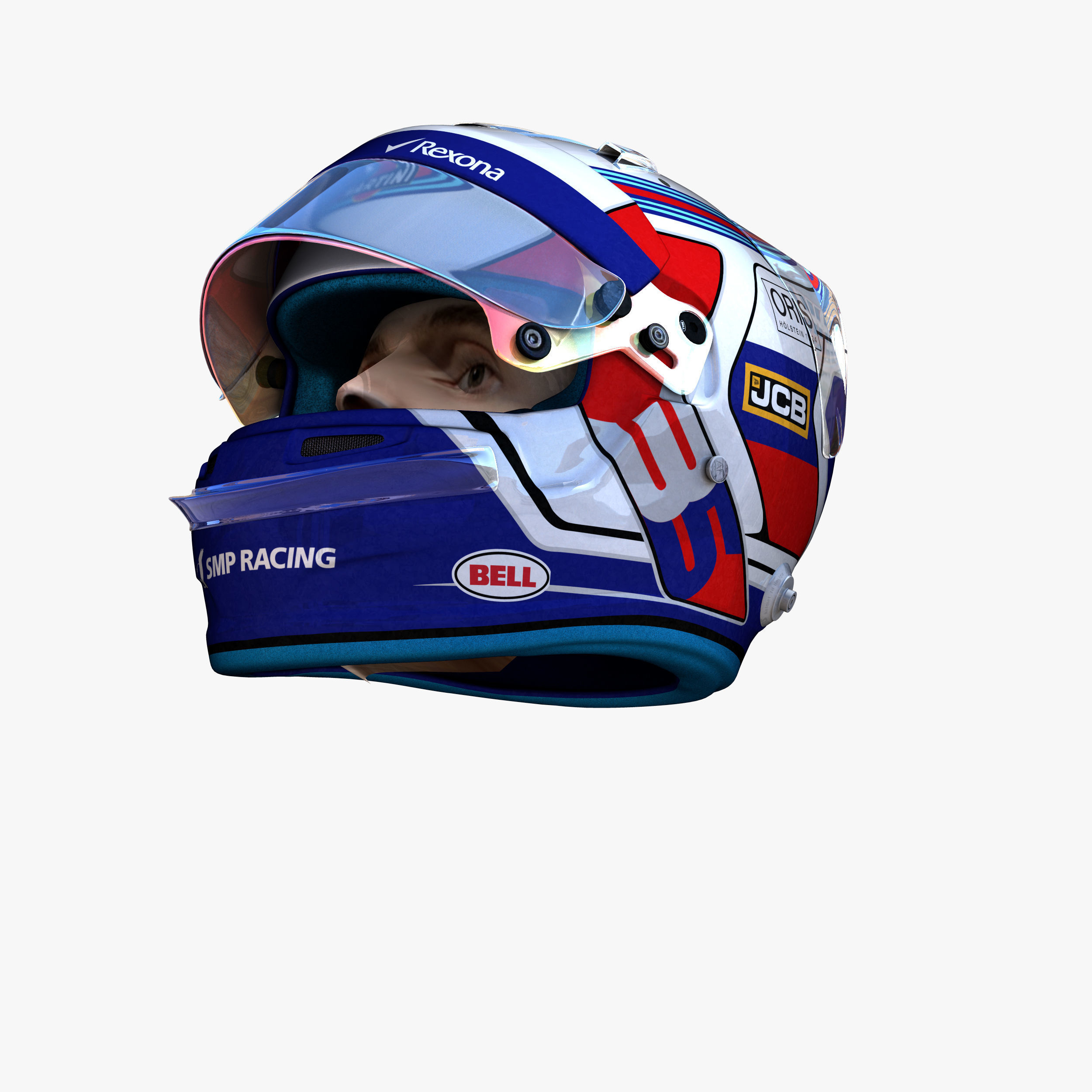 Sirotkin helmet 2018 Low-poly 3D model_5