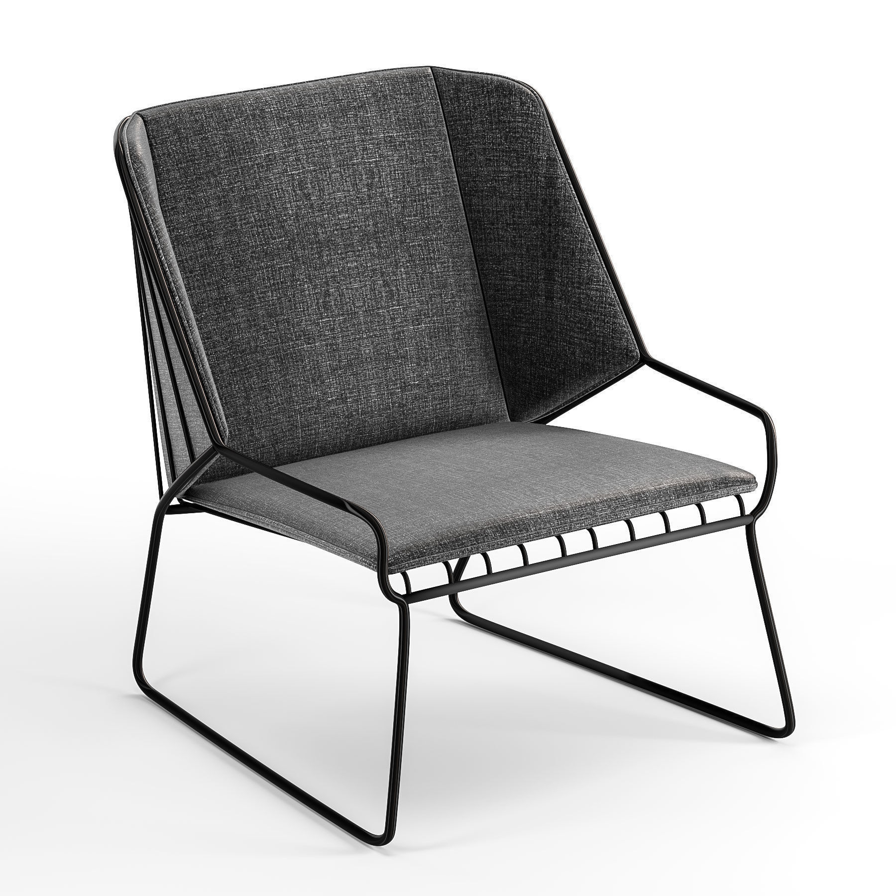 Cage lounge product sheet 3D model_4