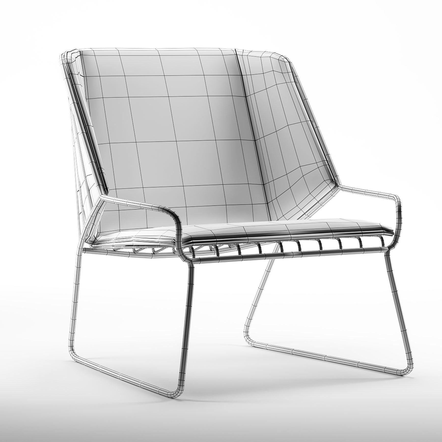 Cage lounge product sheet 3D model_6