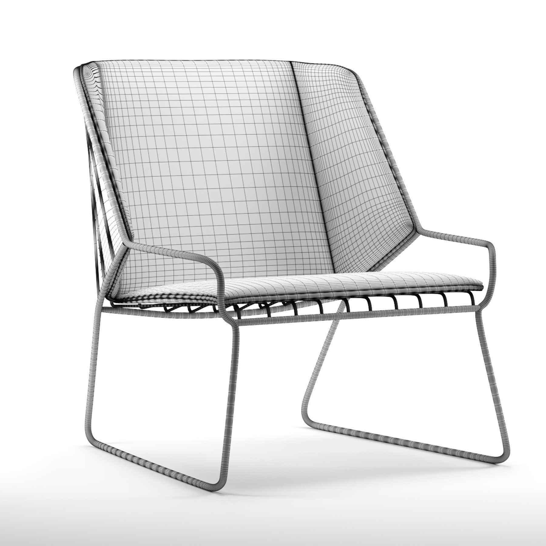 Cage lounge product sheet 3D model_5