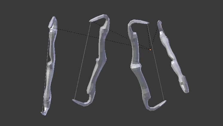 Wooden Bow  Free low-poly 3D model_5