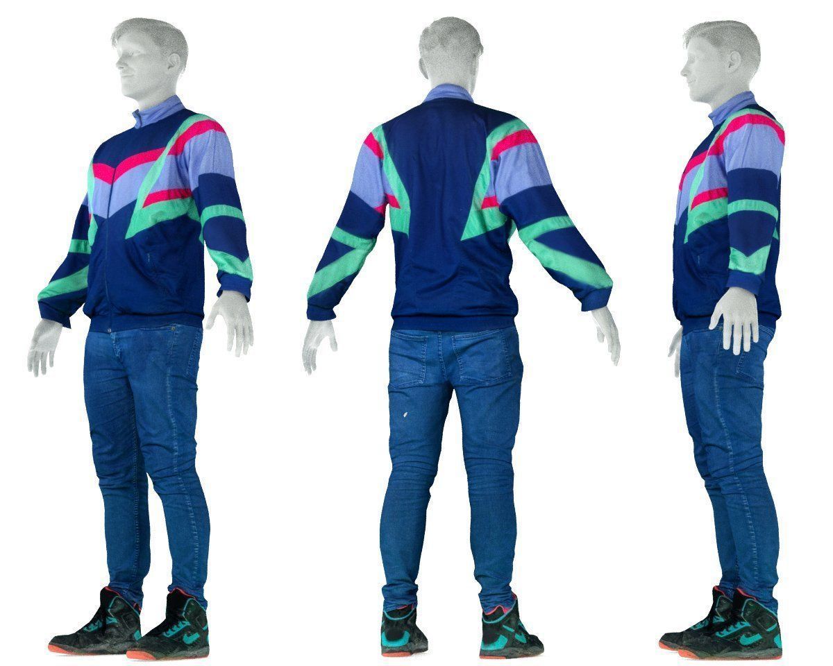 Male Casual Sports Outfit 68 Trainer Low-poly 3D model_8