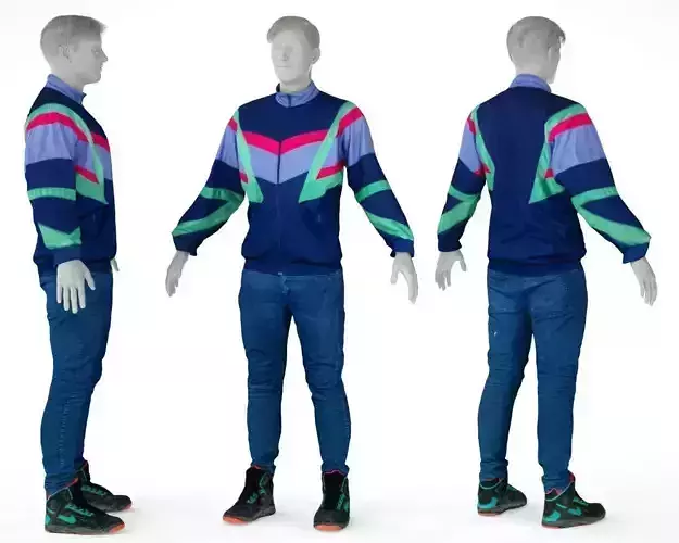 Male Casual Sports Outfit 68 Trainer Low-poly 3D model