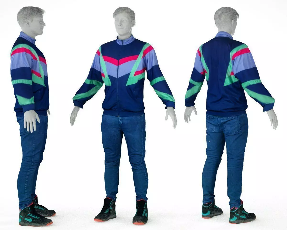 Male Casual Sports Outfit 68 Trainer Low-poly 3D model_0