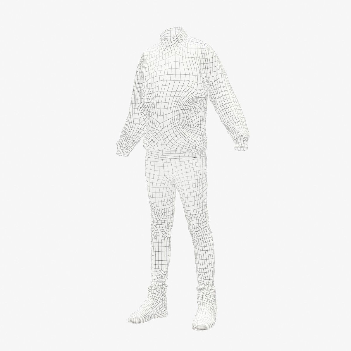 Male Casual Sports Outfit 68 Trainer Low-poly 3D model_9