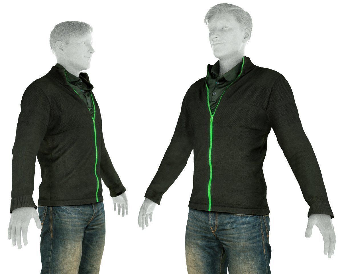 10 Casual Male Outfits V7 3D Model Collection_5