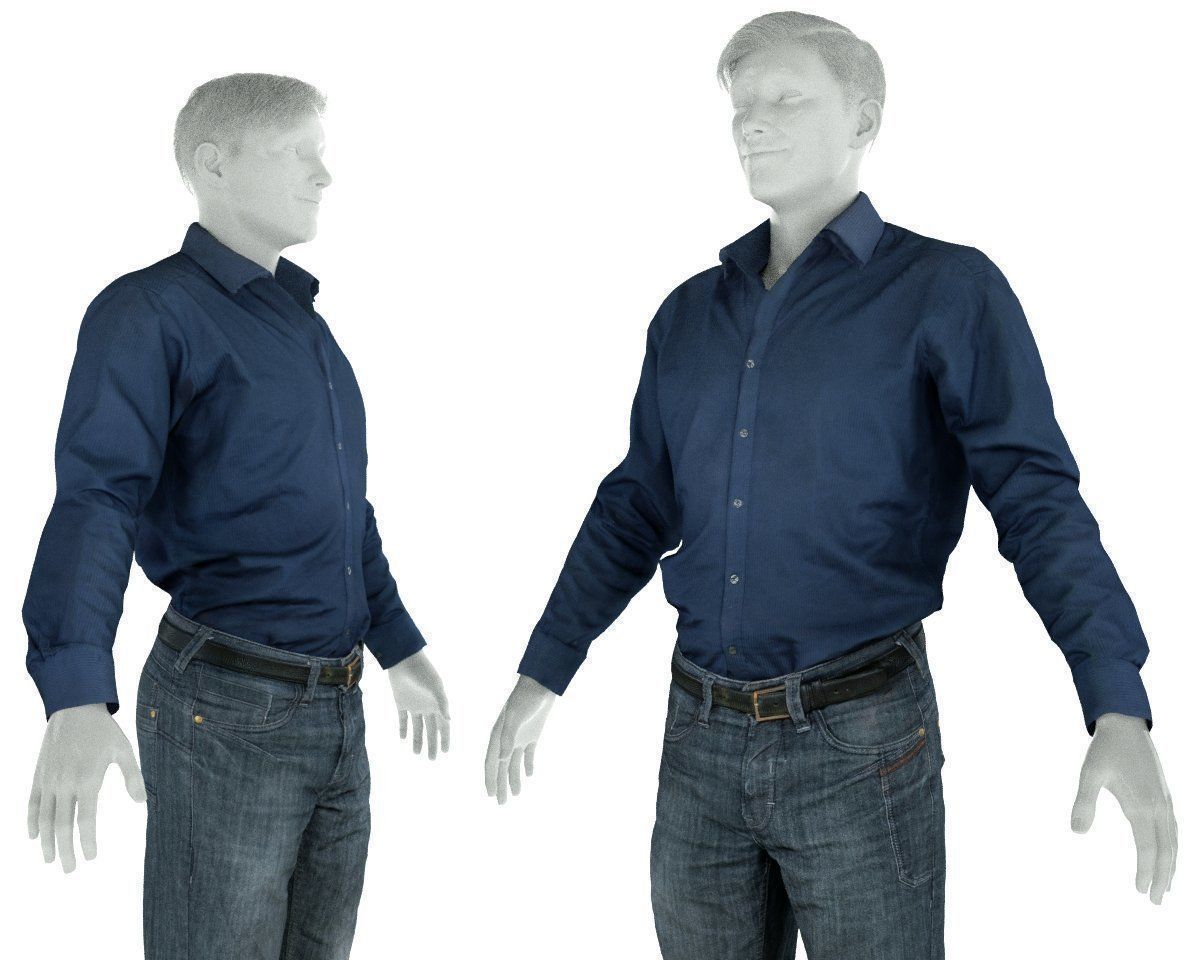 10 Casual Male Outfits V7 3D Model Collection_6