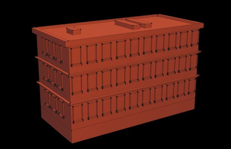 Stylized Building 3 - Mobile Game Asset Free low-poly 3D model_1