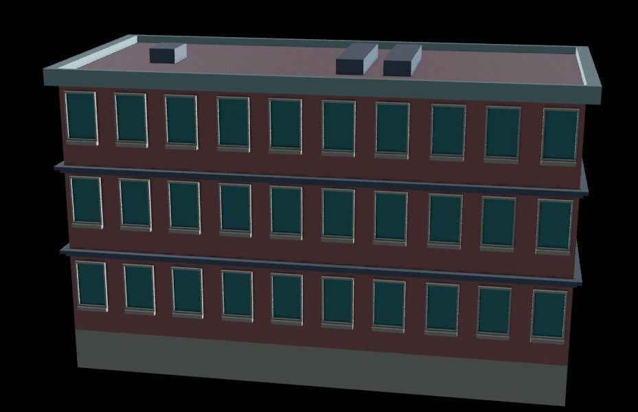 Stylized Building 3 - Mobile Game Asset Free low-poly 3D model_3