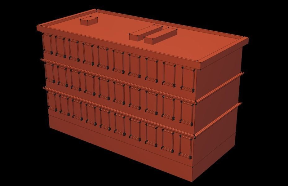 Stylized Building 3 - Mobile Game Asset Free low-poly 3D model_9