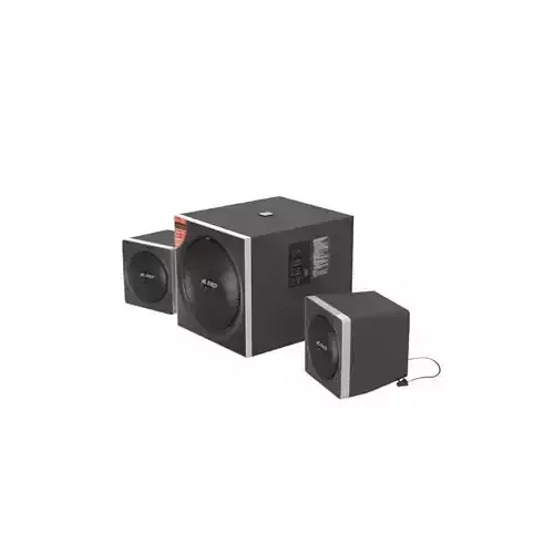 FENDA PC SPEAKERS BLACK Low-poly 3D model