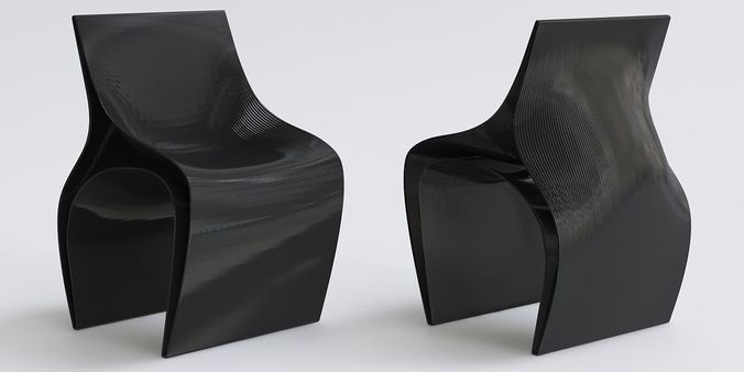 Daniel Widrig 3D printed chairs by Zaha Hadid Architec 3d model Low-poly 3D model