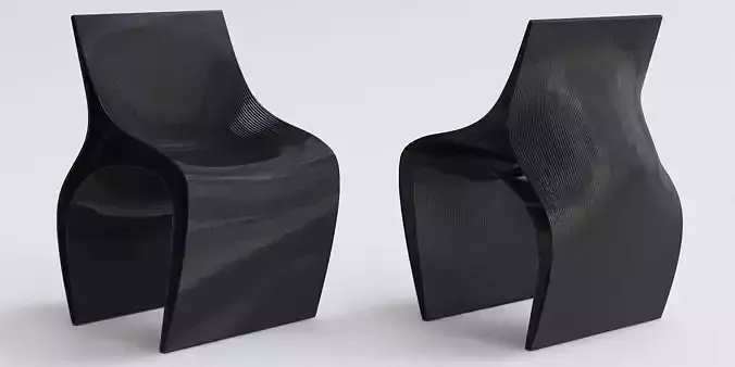 Daniel Widrig 3D printed chairs by Zaha Hadid Architec 3d model Low-poly 3D model