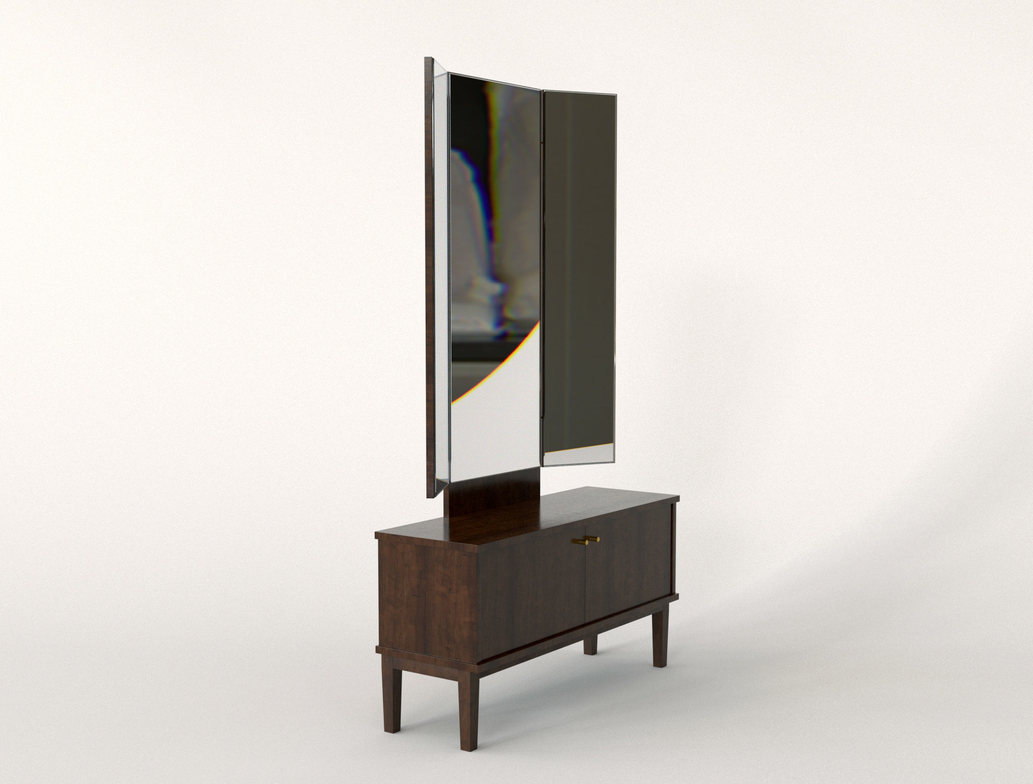 Old console mirror from the USSR 3D model_3