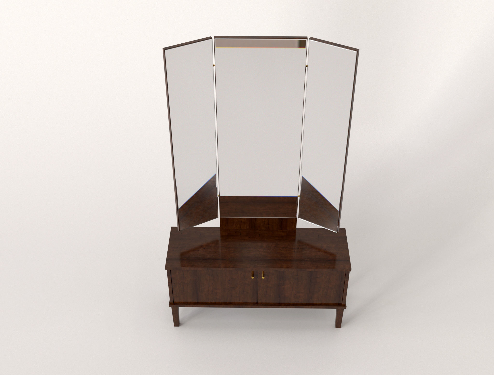 Old console mirror from the USSR 3D model_2