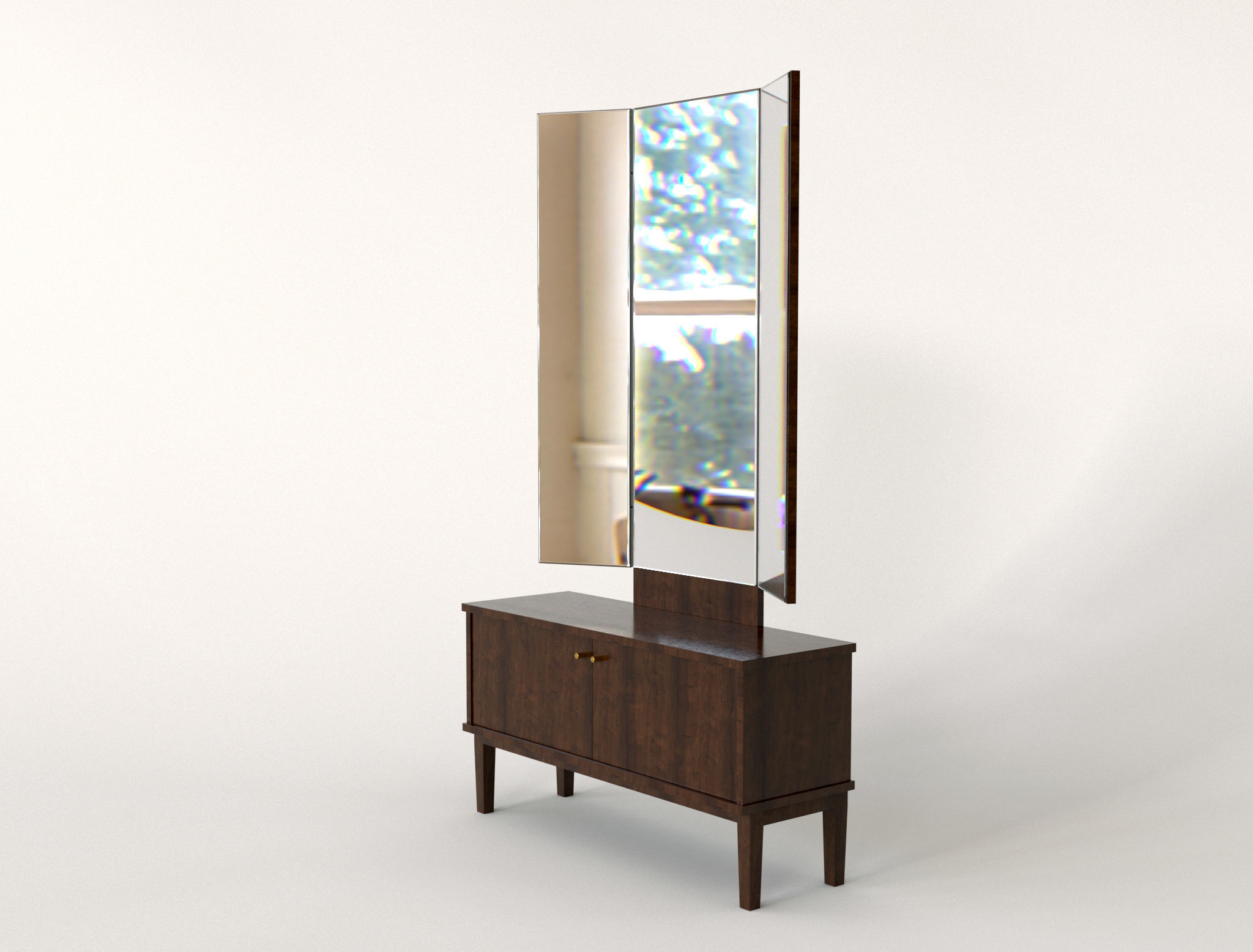 Old console mirror from the USSR 3D model_4