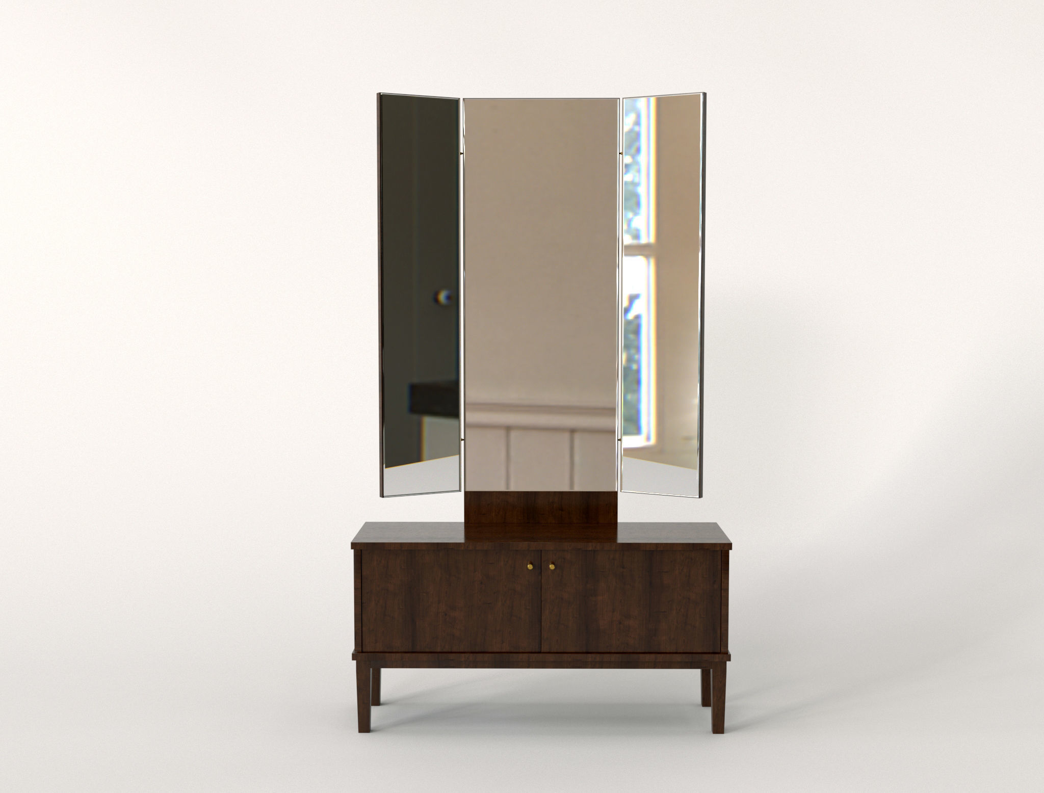 Old console mirror from the USSR 3D model_0