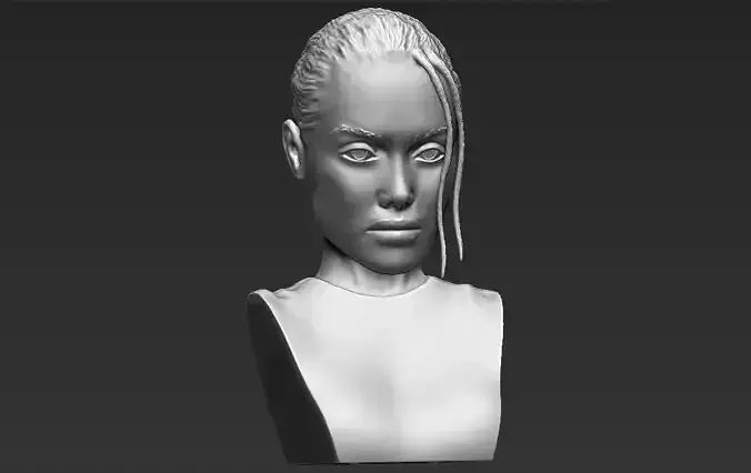 Lara Croft Angelina Jolie bust 3D printing ready stl obj formats 3D print model