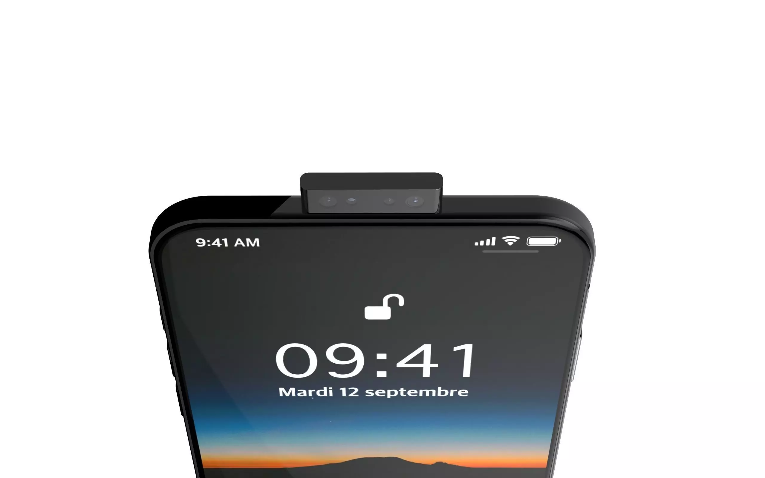 IPHONE X    WITH SIDING CAMERA  Free 3D model_0