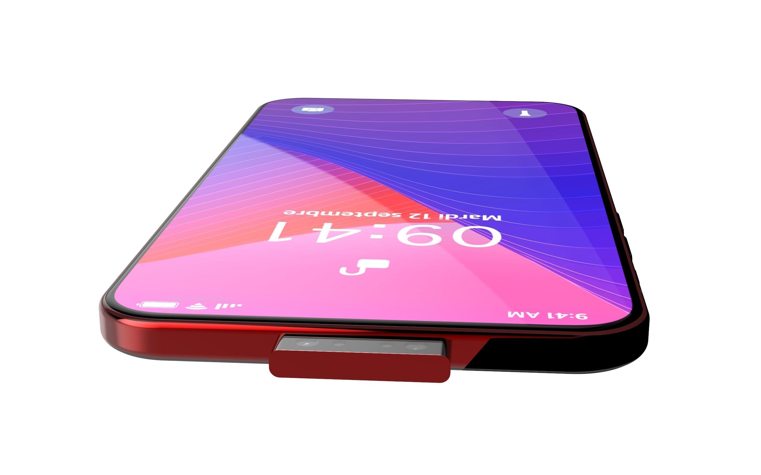 IPHONE X    WITH SIDING CAMERA  Free 3D model_1