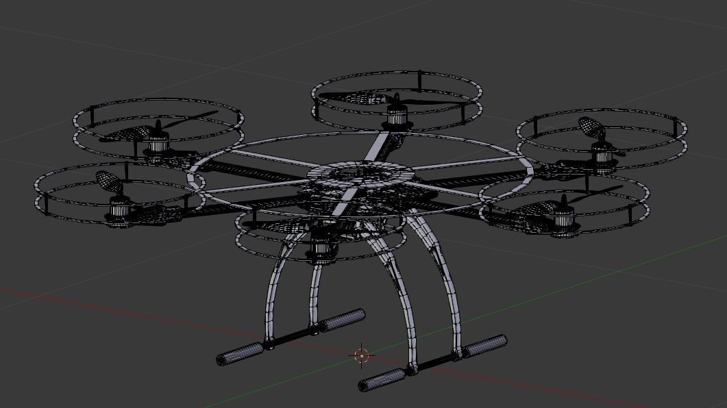 hexacopter drone 3D model_21