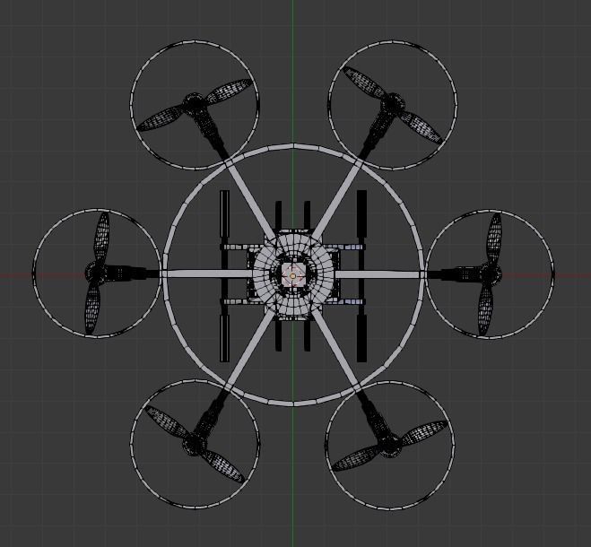 hexacopter drone 3D model_22