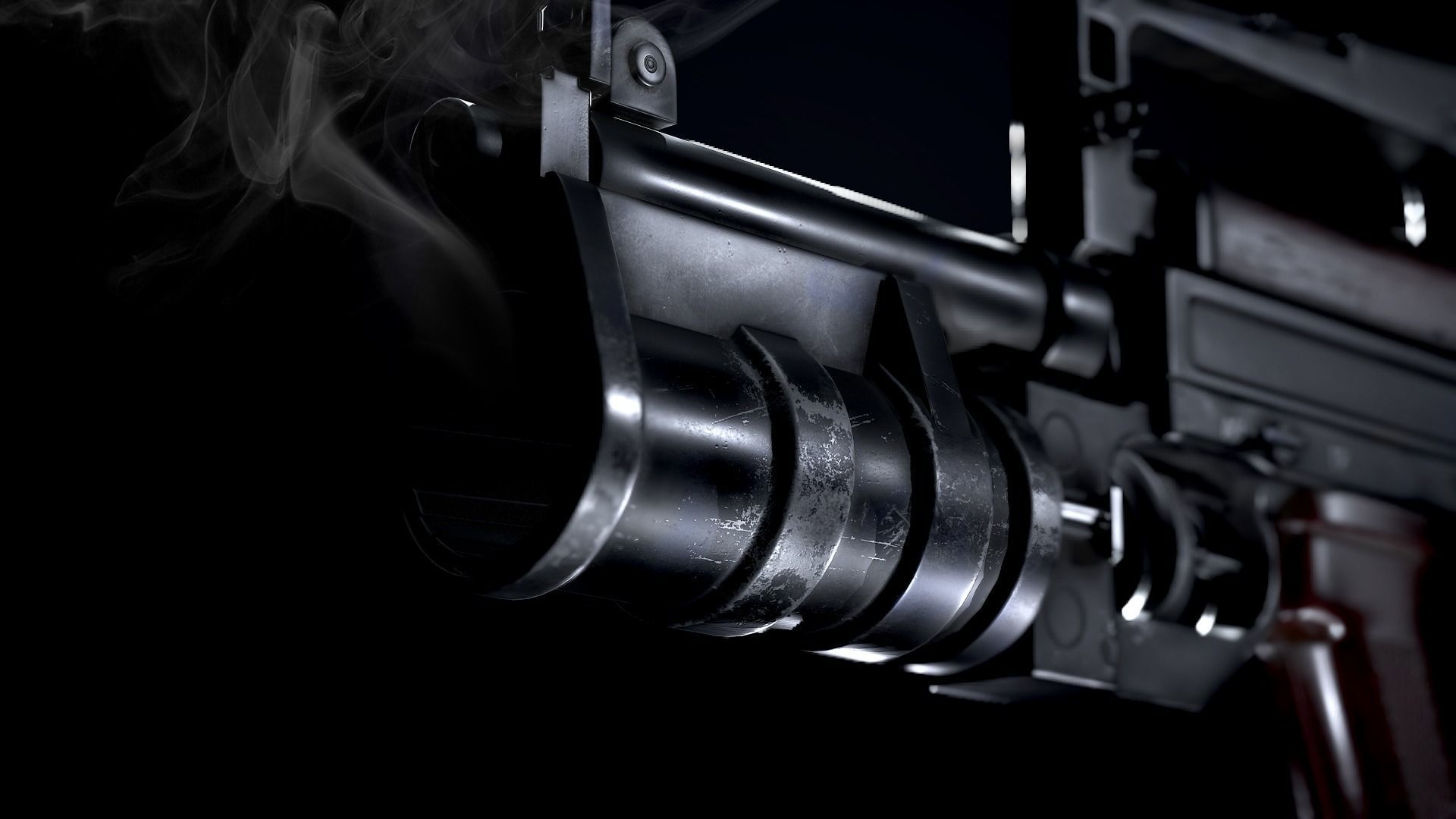 OTs-14 Groza Variants PBR Low-poly 3D model_7