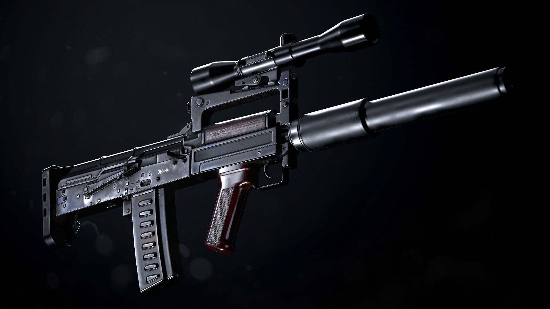 OTs-14 Groza Variants PBR Low-poly 3D model_2