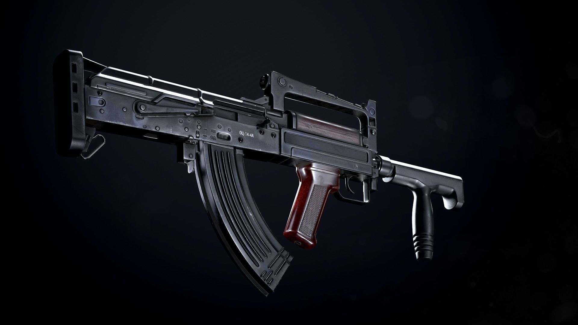OTs-14 Groza Variants PBR Low-poly 3D model_6