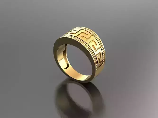 Meander man ring 2554 3D print model